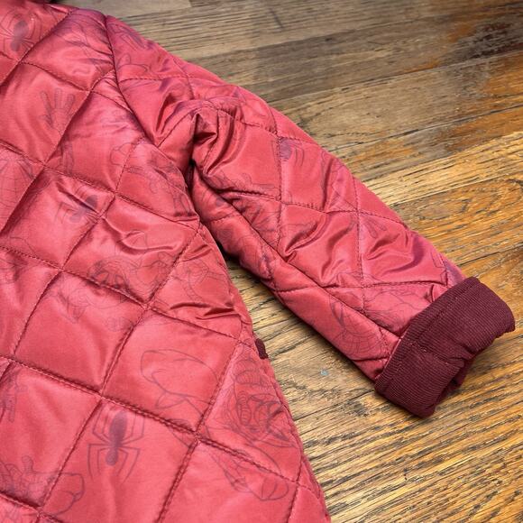 Marvel Spiderman Boys Coat 3T Hoodie Jacket Red Zip Plush Fleece Faux Fur $50 - Picture 15 of 16